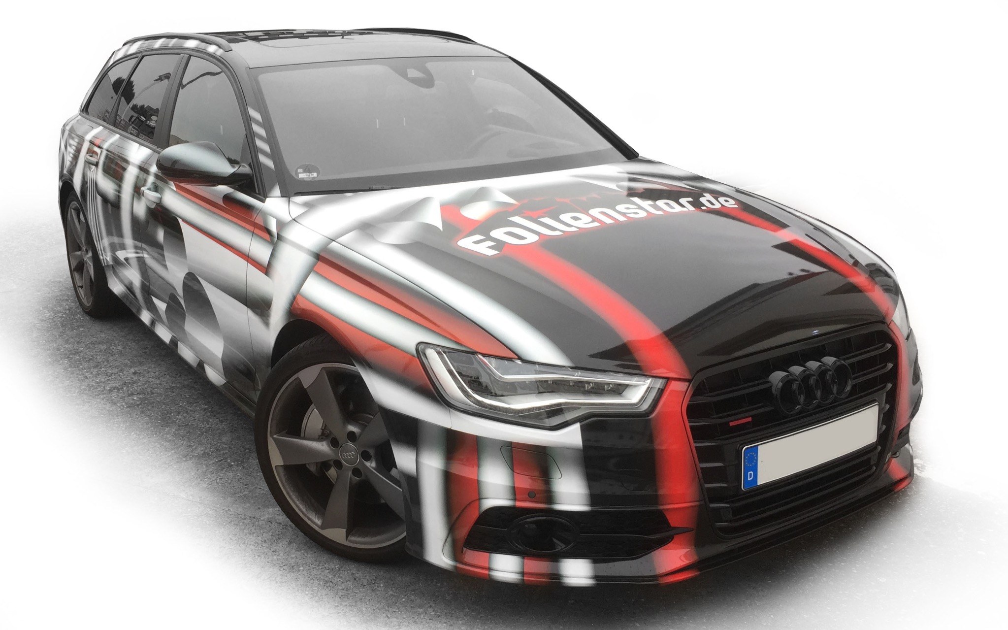 Audi Fahrzeuglayout mit Heckansicht